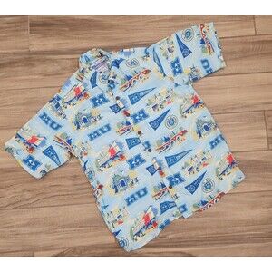 RARE! Pixar "MONSTERS UNIVERSITY," XL Blue button down  shirt Reyn Spooner